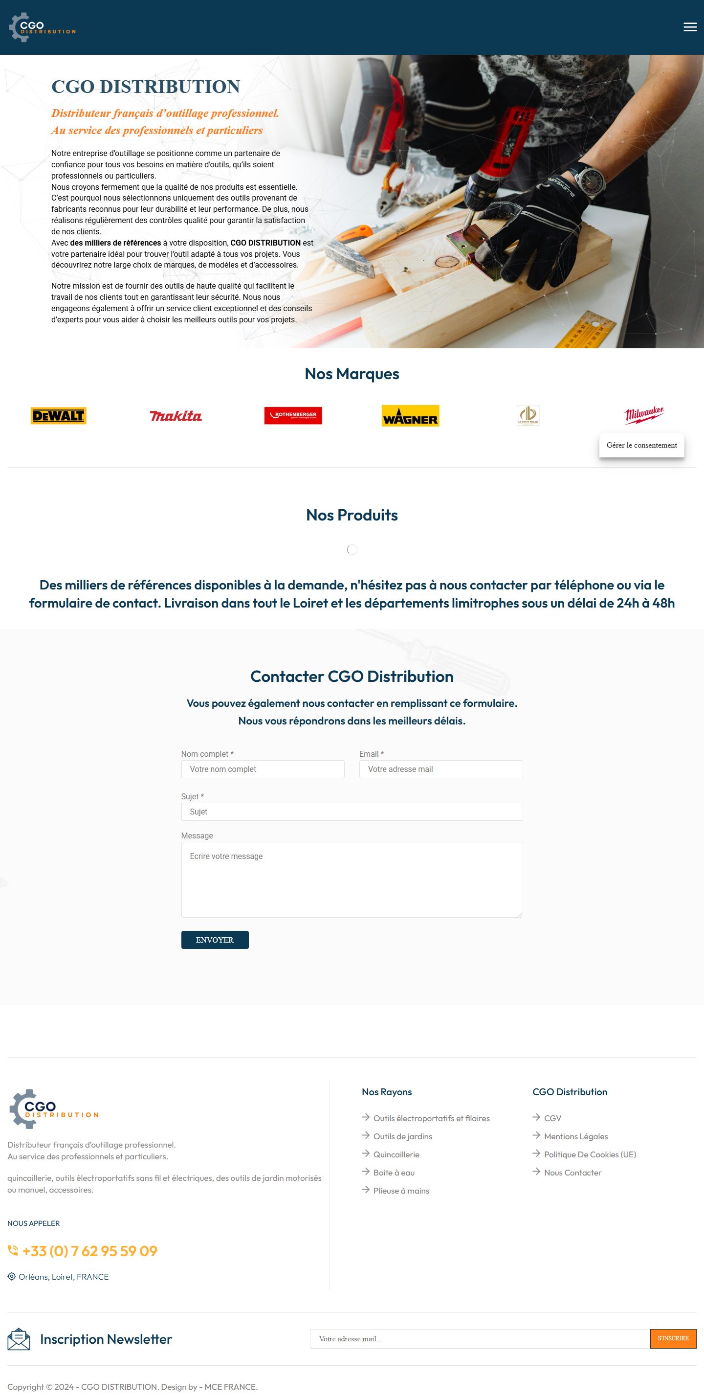 Aperçu du site CGO Distribution