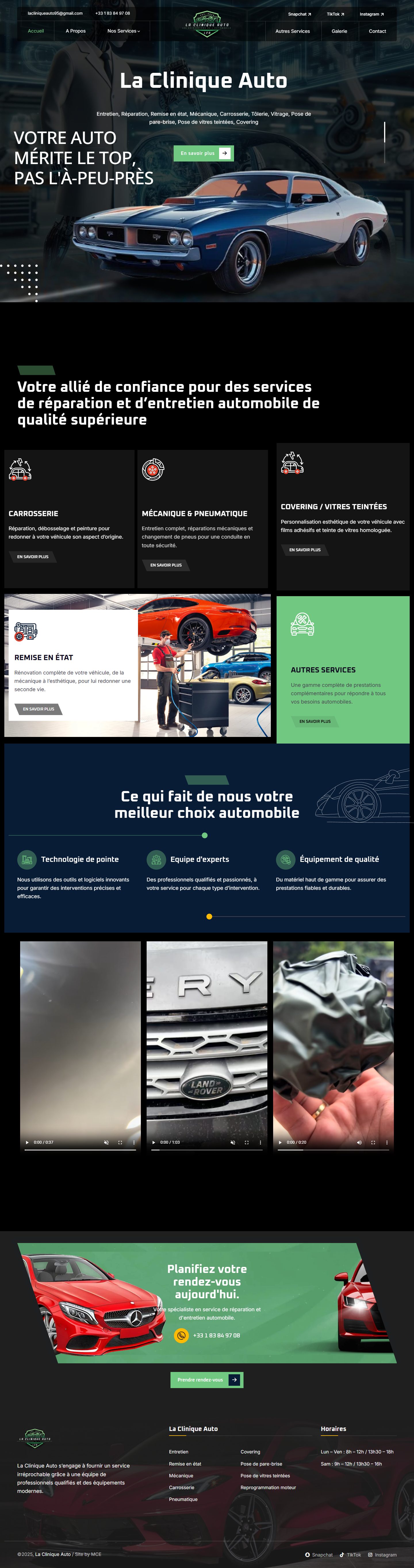Aperçu du site La Clinique Auto
