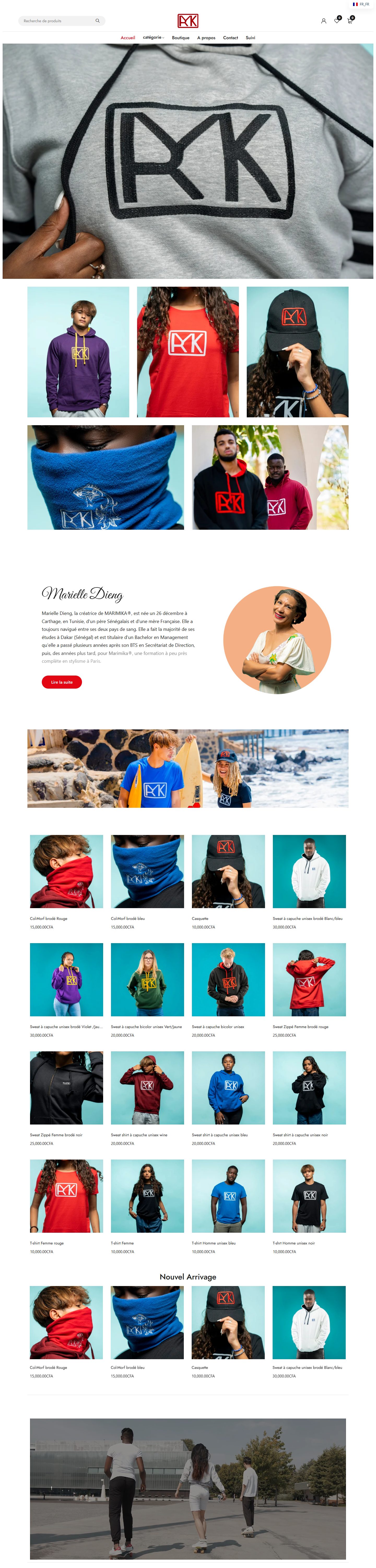 Aperçu du site Marimika