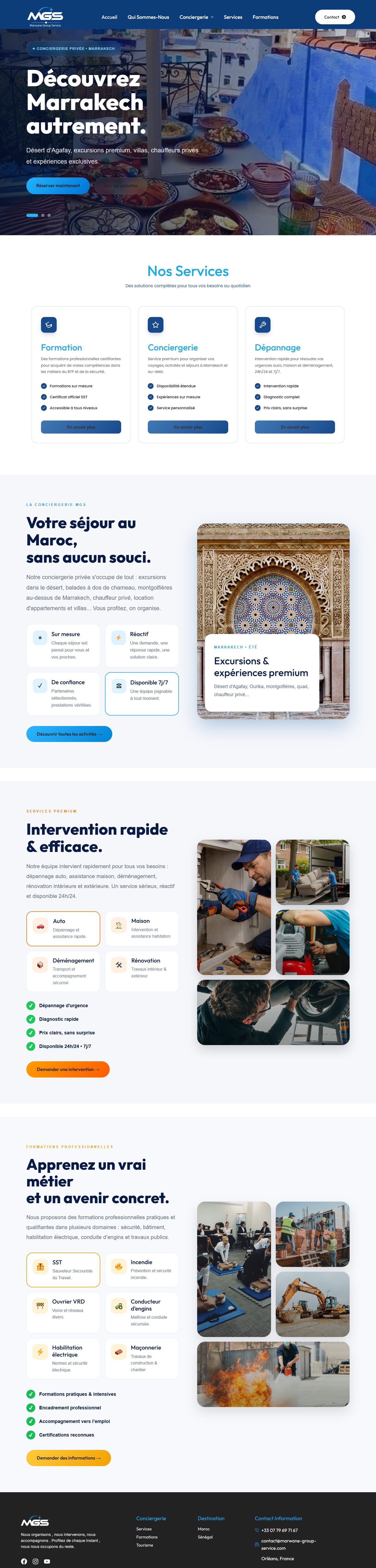 Aperçu du site Marwane Group Service