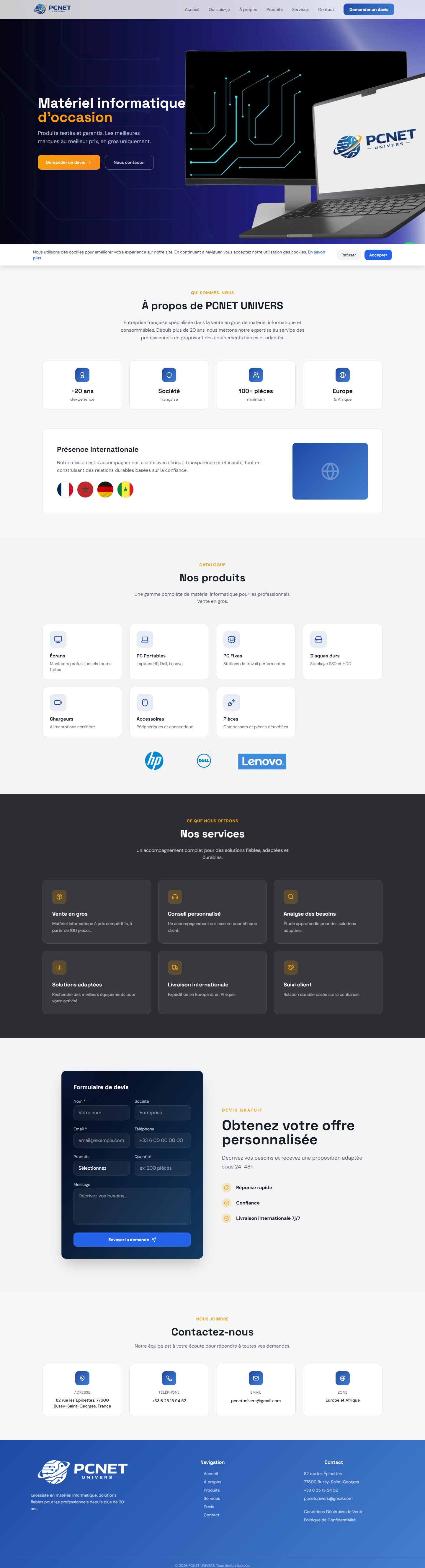 Aperçu du site PCNet-Univers