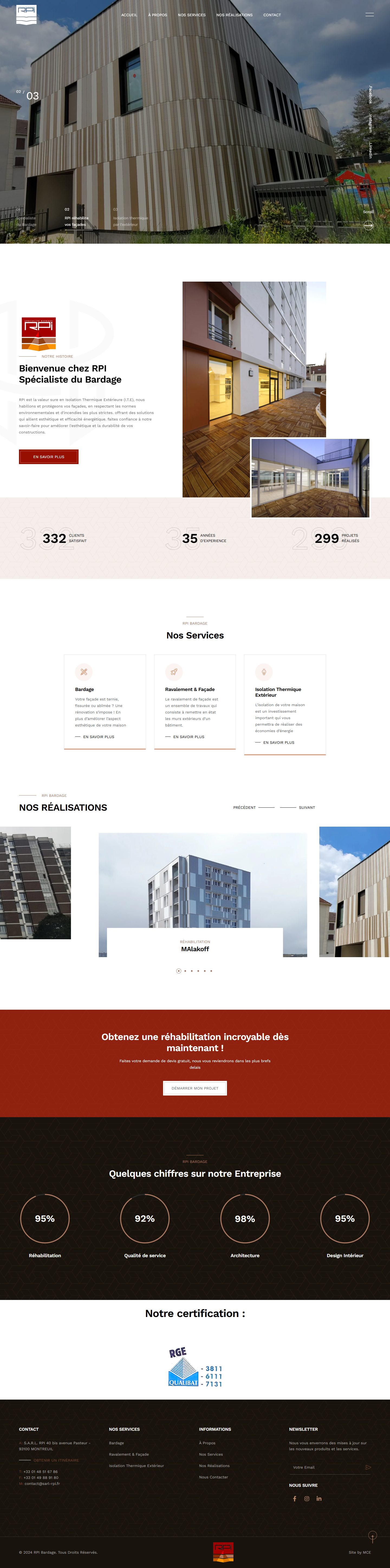 Aperçu du site RPI Bardage