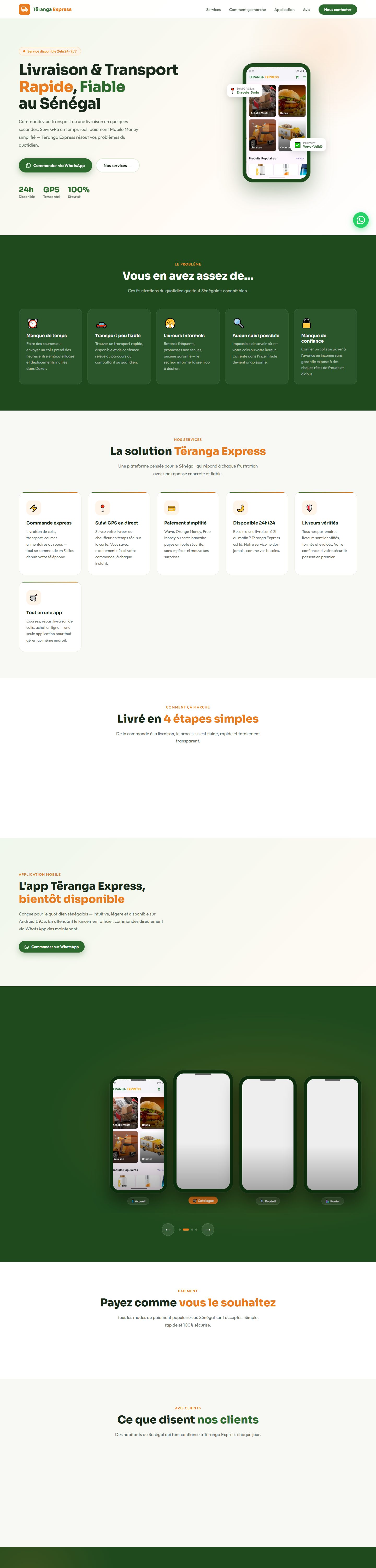 Aperçu du site Teranga-Express